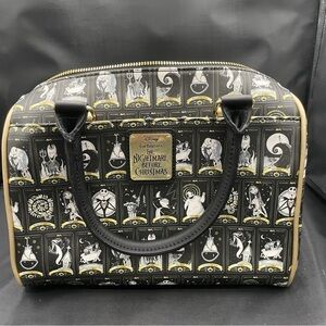 Disney The Nightmare Before Christmas Tarot Card Black and Gold Satchel